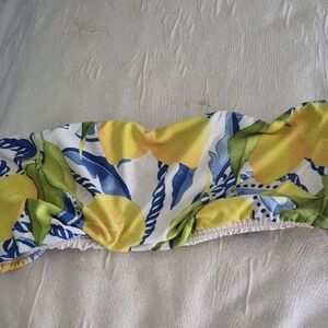 Kenny Flowers Yellow and Blue Bikini Top